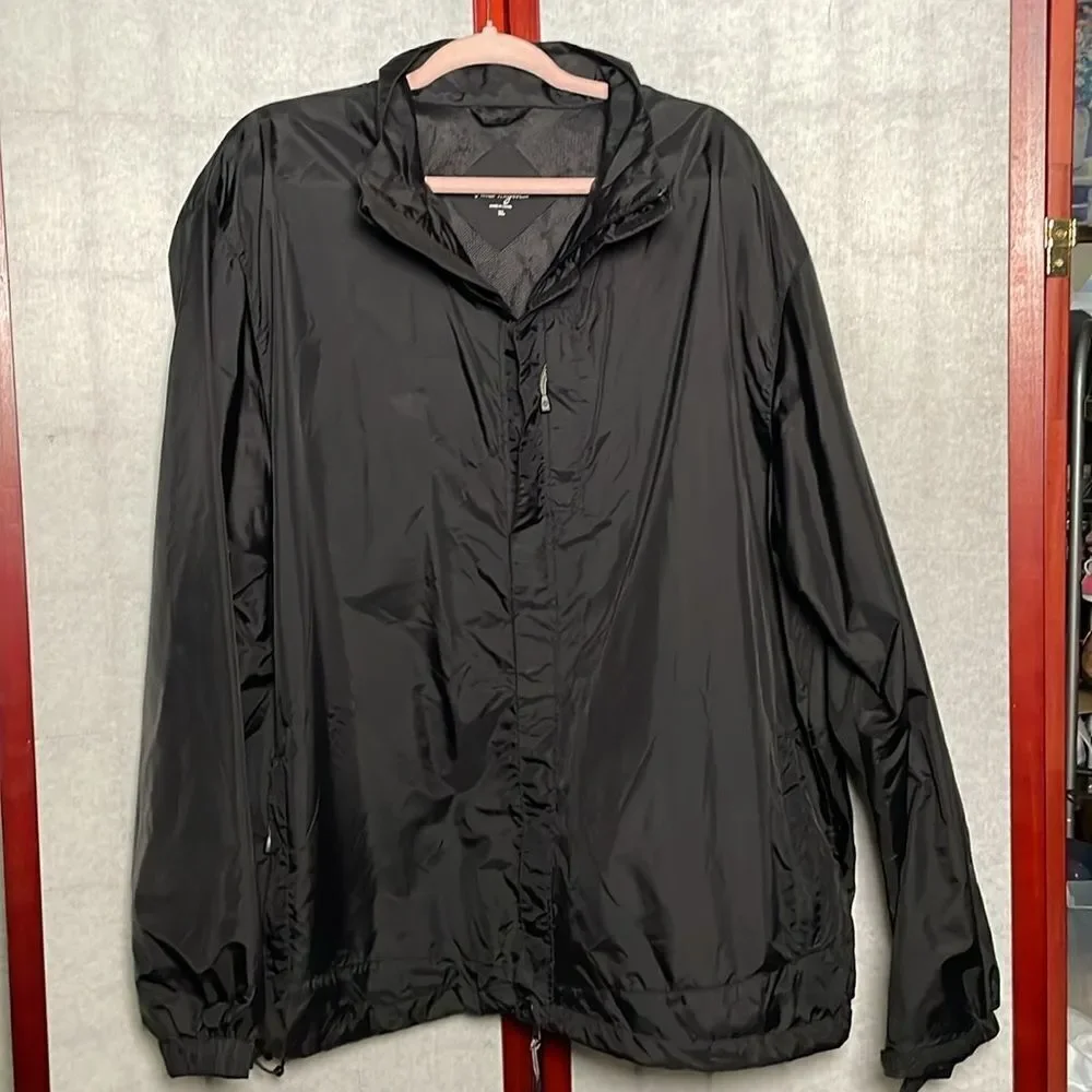 Walter Hagen Men’s Black Windbreaker Lightweight Waterproof Jacket (Size: XL)